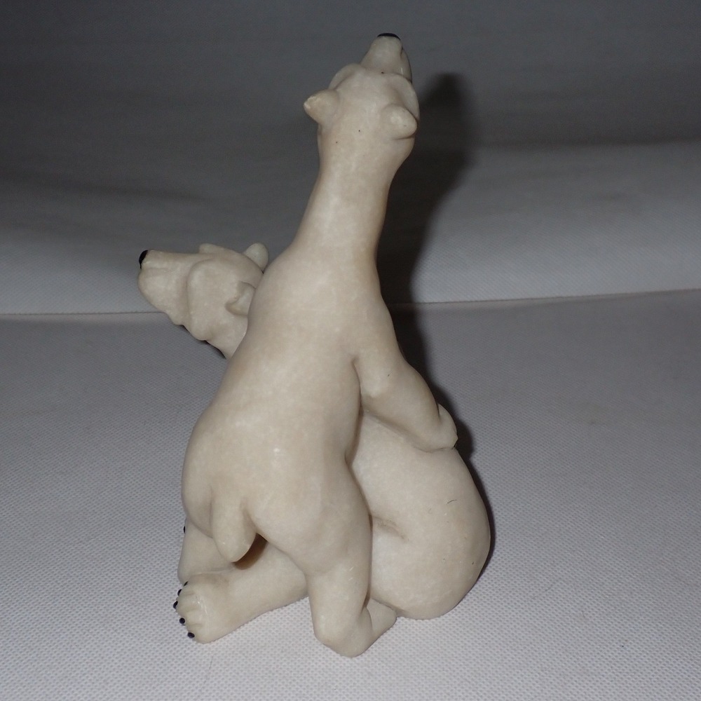Quarry Critters Second Nature Design Polar Bear Figurine Off White Stone Resin - Picture 6 of 7